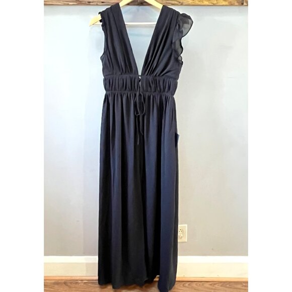Lulus Dresses & Skirts - NEW Lulu's I'm All Yours Black Ruffled Maxi‎ Dress- Sz. M